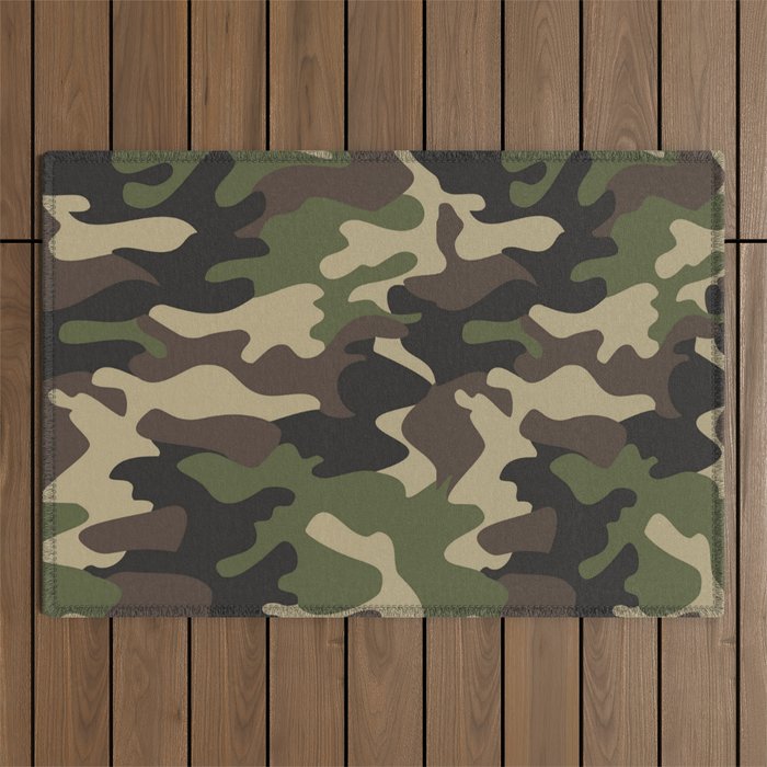 Military camouflage Outdoor Rug Gallery Image 1