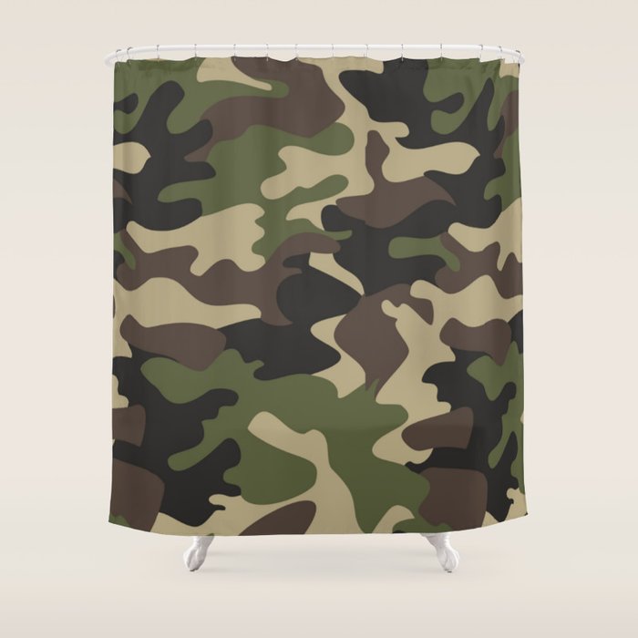 Military camouflage Shower Curtain Gallery Image 1