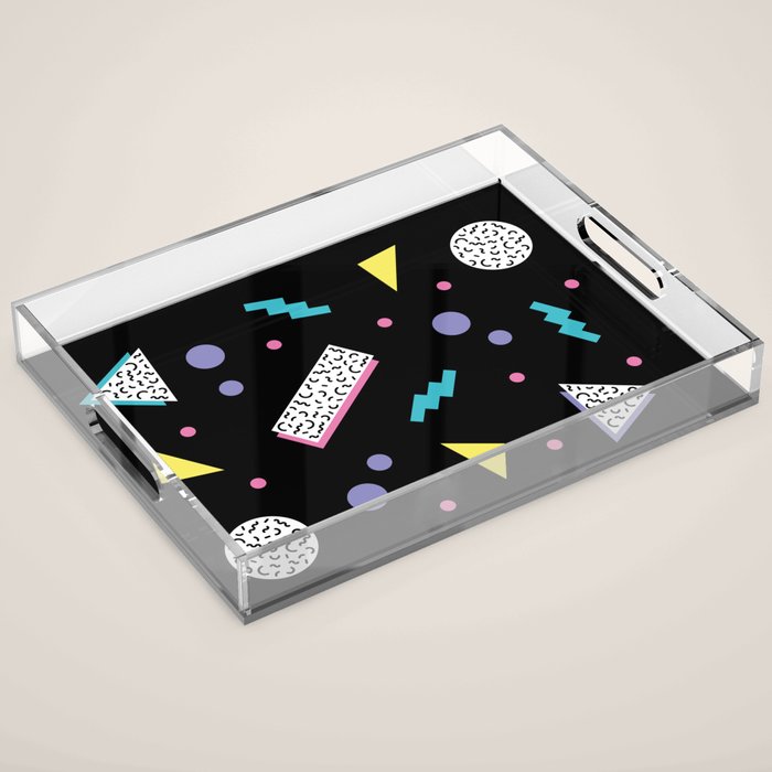Memphis pattern 45 - 80s / 90s Retro Acrylic Tray Gallery Image 1