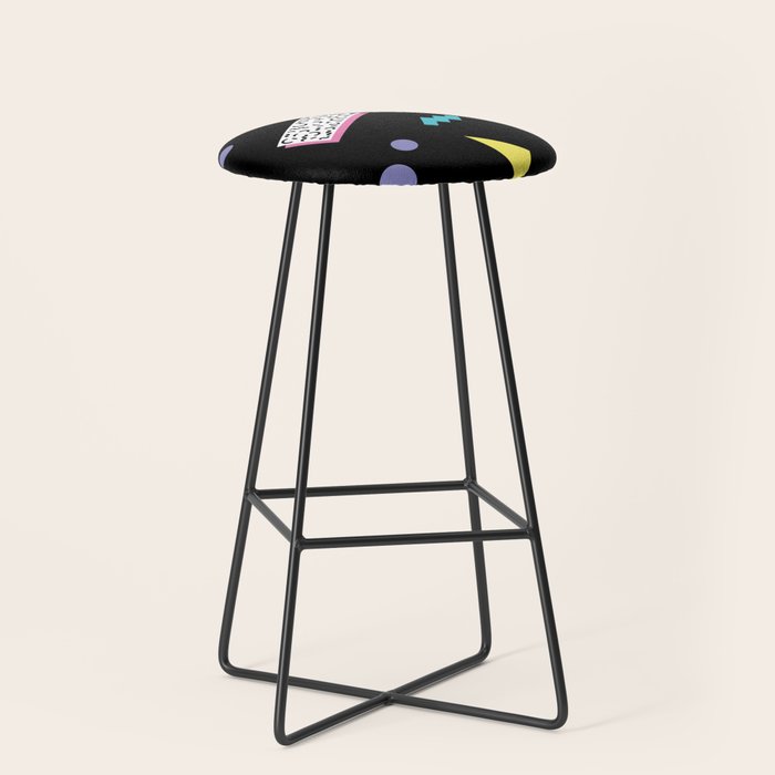 Memphis pattern 45 - 80s / 90s Retro Stool Gallery Image 1