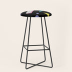 Memphis pattern 45 - 80s / 90s Retro Stool Gallery Image 1