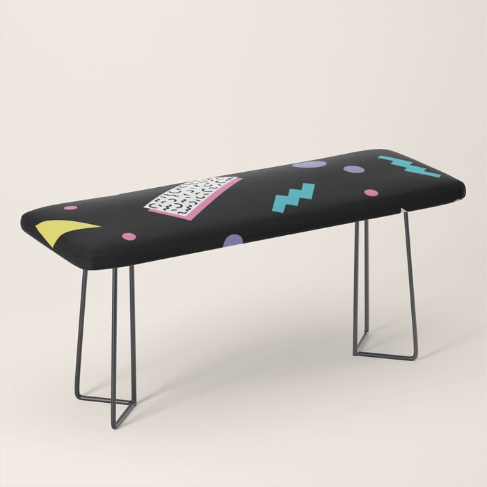 Memphis pattern 45 - 80s / 90s Retro Bench Gallery Image 1