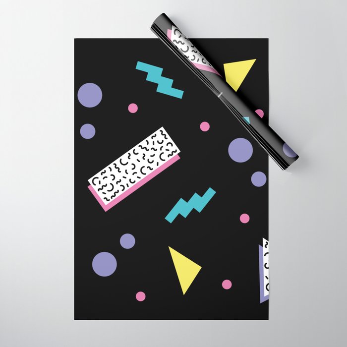 Memphis pattern 45 - 80s / 90s Retro Wrapping Paper Gallery Image 1