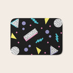 Memphis pattern 45 - 80s / 90s Retro Bath Mat Gallery Image 1