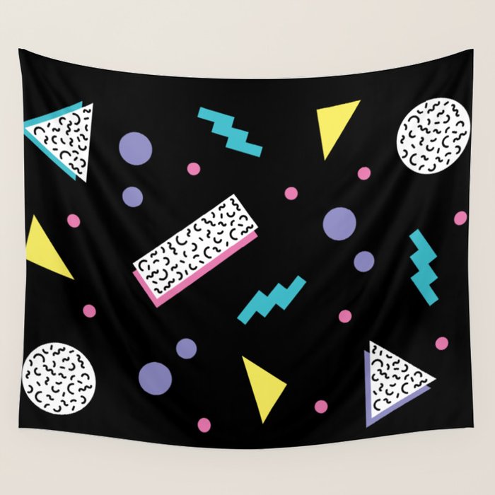 Memphis pattern 45 - 80s / 90s Retro Wall Tapestry Gallery Image 4