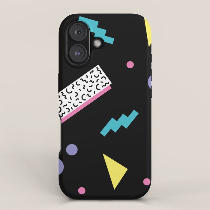 Memphis pattern 45 - 80s / 90s Retro iPhone Case Gallery Image 1