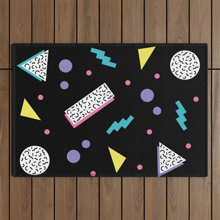 Memphis pattern 45 - 80s / 90s Retro Outdoor Rug Gallery Image 1