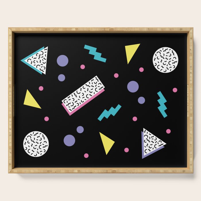 Memphis pattern 45 - 80s / 90s Retro Serving Tray Gallery Image 1