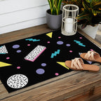 Memphis pattern 45 - 80s / 90s Retro Outdoor Rug Gallery Image 2