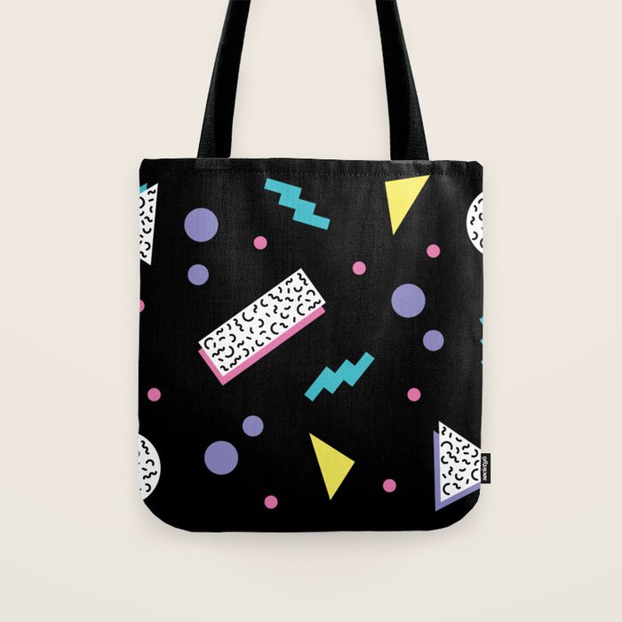Memphis pattern 45 - 80s / 90s Retro Tote Bag Gallery Image 1