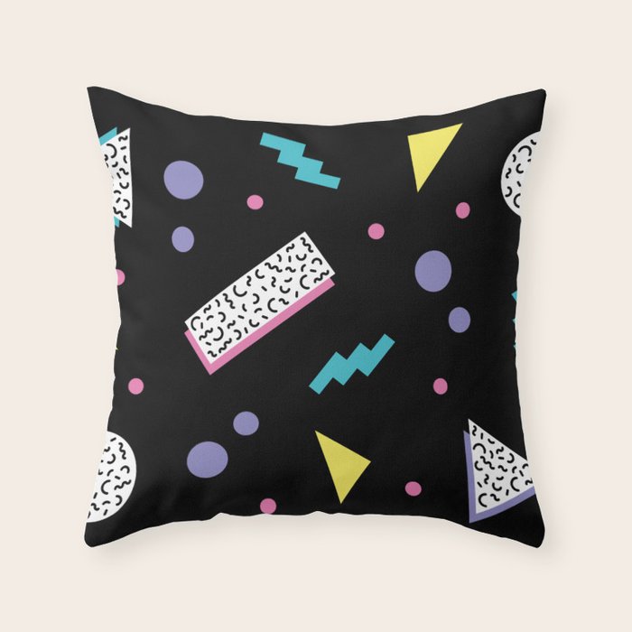 Memphis pattern 45 - 80s / 90s Retro Throw Pillow Gallery Image 6