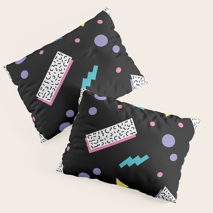 Memphis pattern 45 - 80s / 90s Retro Pillow Sham Gallery Image 3