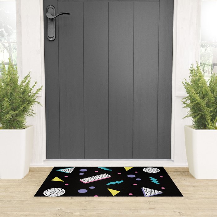 Memphis pattern 45 - 80s / 90s Retro Welcome Mat Gallery Image 3