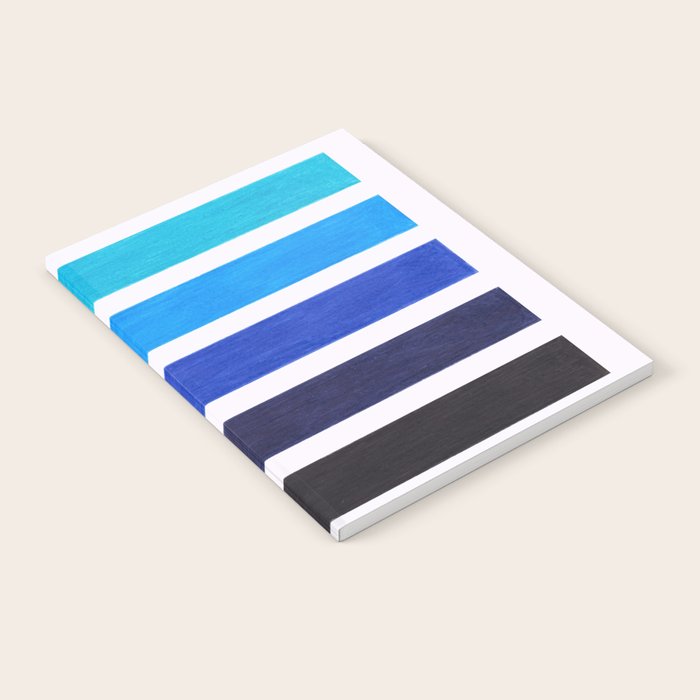 Colorful Blue Stripe Pattern Notebook Gallery Image 1
