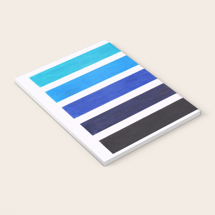 Colorful Blue Stripe Pattern Notebook Gallery Image 3