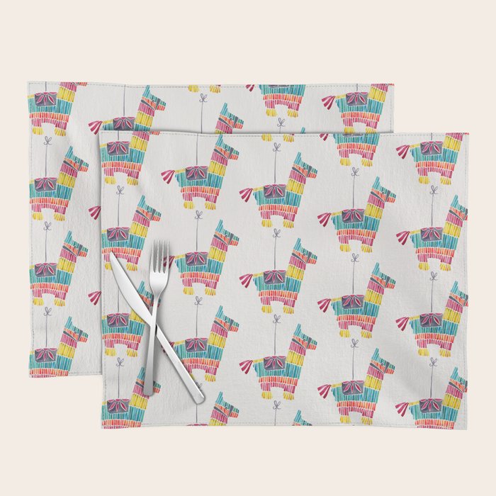 Mexican Donkey PinÌata - CMYK Palette Placemat Gallery Image 1