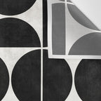 Mid-Century Modern Pattern No.3 - Black and White Wall Tapestry Gallery Image 3
