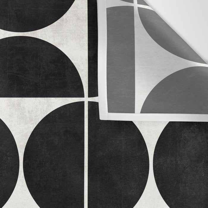 Mid-Century Modern Pattern No.3 - Black and White Wall Tapestry Gallery Image 3