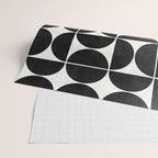 Mid-Century Modern Pattern No.3 - Black and White Wrapping Paper Gallery Image 2
