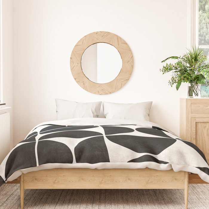 Mid-Century Modern Pattern No.3 - Black and White Duvet Cover Gallery Image 3