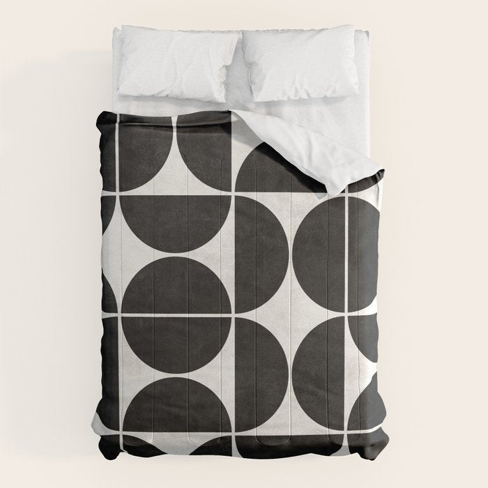 Mid-Century Modern Pattern No.3 - Black and White Comforter Gallery Image 1
