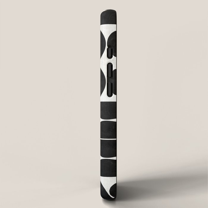 Mid-Century Modern Pattern No.3 - Black and White iPhone Case Gallery Image 2