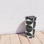 Mid-Century Modern Pattern No.3 - Black and White Travel Mug Gallery Image 4