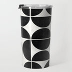 Mid-Century Modern Pattern No.3 - Black and White Travel Mug Gallery Image 3