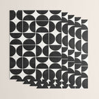 Mid-Century Modern Pattern No.3 - Black and White Wrapping Paper Gallery Image 3
