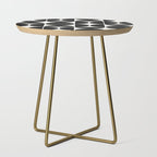 Mid-Century Modern Pattern No.3 - Black and White Side Table Gallery Image 1