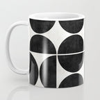 Mid-Century Modern Pattern No.3 - Black and White Coffee Mug Gallery Image 3