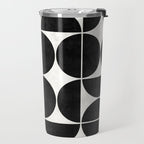 Mid-Century Modern Pattern No.3 - Black and White Travel Mug Gallery Image 2