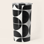 Mid-Century Modern Pattern No.3 - Black and White Travel Mug Gallery Image 1