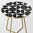 Mid-Century Modern Pattern No.3 - Black and White Side Table Gallery Image 2