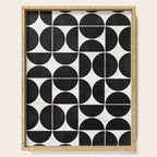 Mid-Century Modern Pattern No.3 - Black and White Serving Tray Gallery Image 1