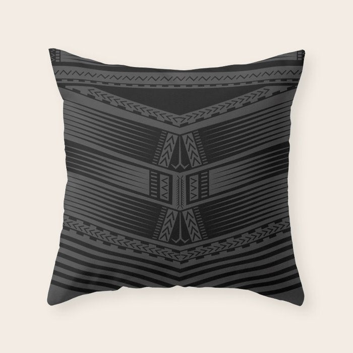 UrbanNesian Samoan Pe'a Throw Pillow