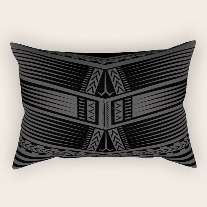 UrbanNesian Samoan Pe'a Rectangular Pillow Gallery Image 1