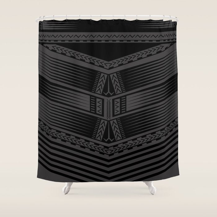 UrbanNesian Samoan Pe'a Shower Curtain Gallery Image 1