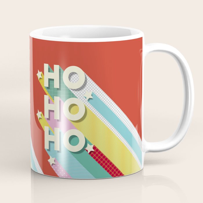Ho Ho Ho Christmas typography Coffee Mug Gallery Image 1