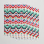 Psychedelic Eye Melt - Mint & Pink Wrapping Paper Gallery Image 3