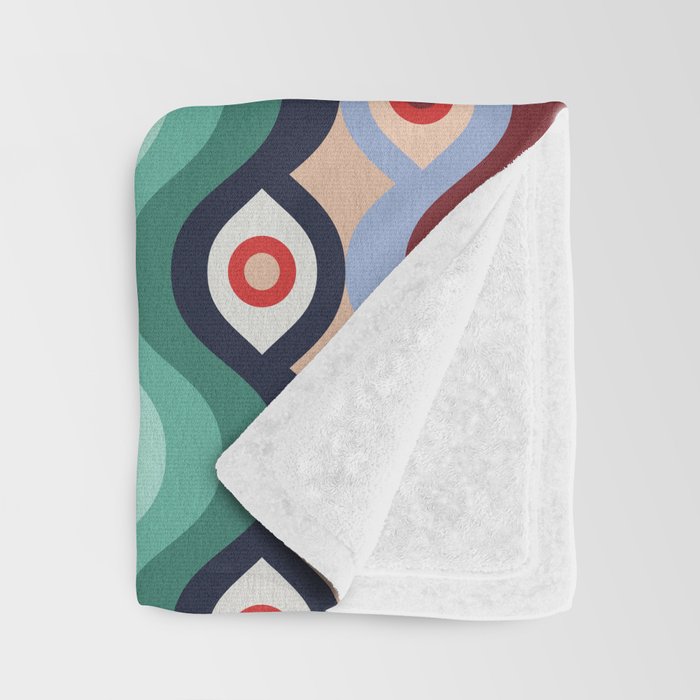 Psychedelic Eye Melt - Mint & Pink Throw Blanket Gallery Image 3