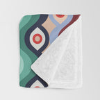 Psychedelic Eye Melt - Mint & Pink Throw Blanket Gallery Image 3
