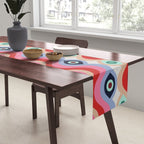 Psychedelic Eye Melt - Mint & Pink Table Runner Gallery Image 2