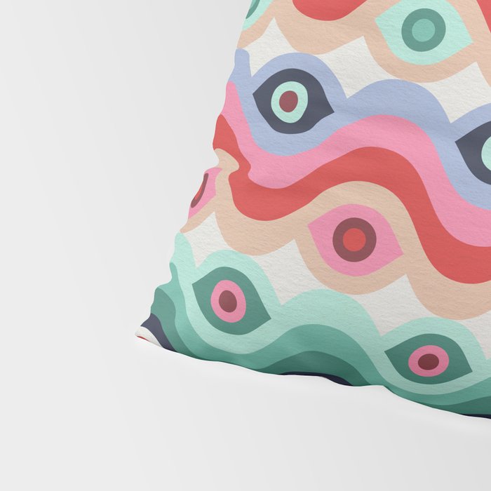Psychedelic Eye Melt - Mint & Pink Pillow Sham Gallery Image 4