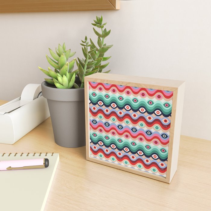 Psychedelic Eye Melt - Mint & Pink Mini Art Print Gallery Image 2