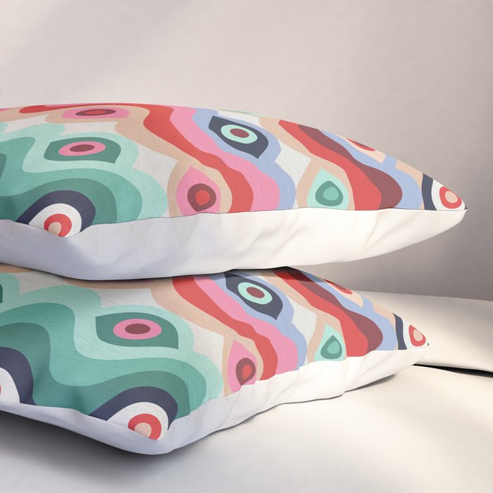 Psychedelic Eye Melt - Mint & Pink Pillow Sham Gallery Image 3