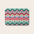 Psychedelic Eye Melt - Mint & Pink Bath Mat Gallery Image 1