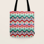 Psychedelic Eye Melt - Mint & Pink Tote Bag Gallery Image 1