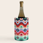 Psychedelic Eye Melt - Mint & Pink Wine Chiller Gallery Image 1