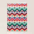 Psychedelic Eye Melt - Mint & Pink Stationery Card Gallery Image 2